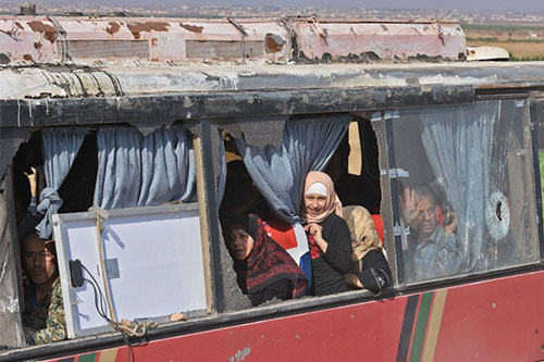 Concluye el proceso de evacuación de las localidades sirias de Fua y Kefraya